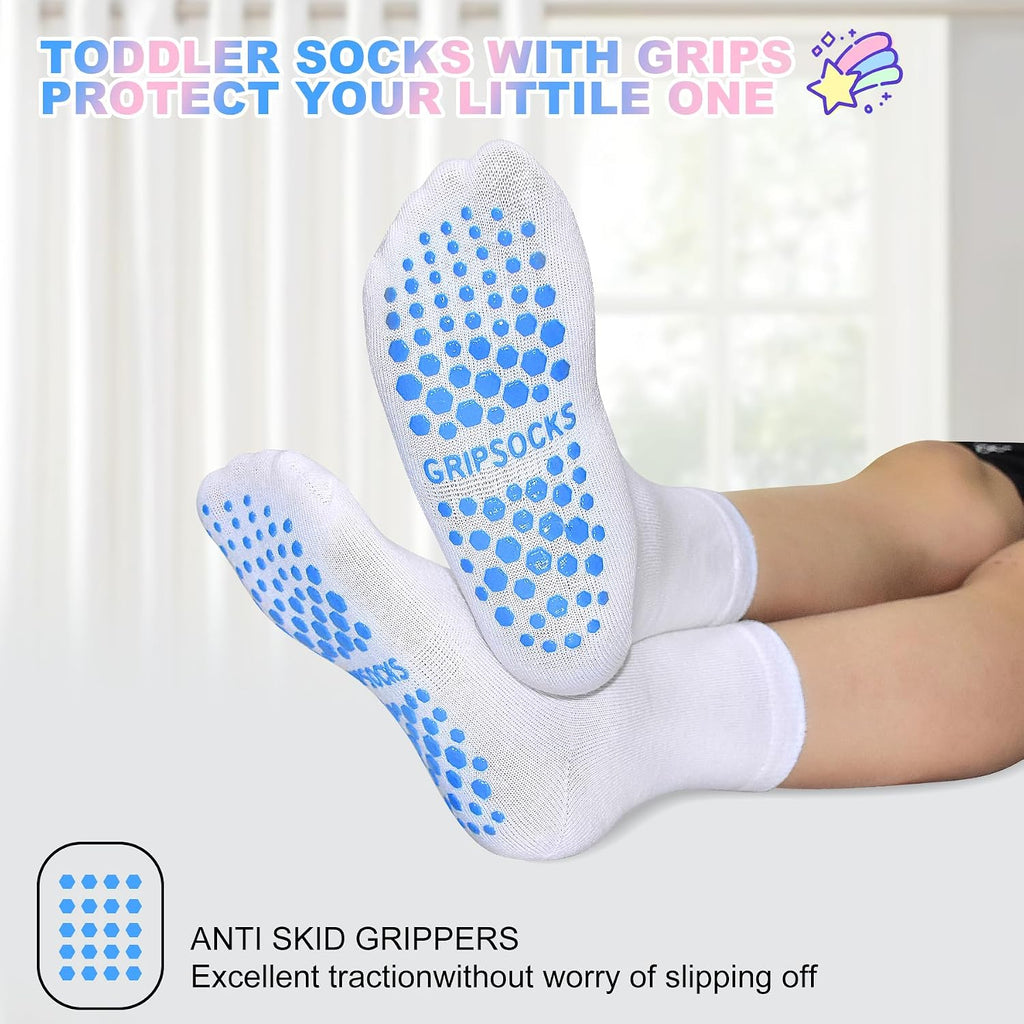 15 Pairs Toddler Socks, Kids Gripper Non Slip Toddlers Boy Girls Anti Skid Socks