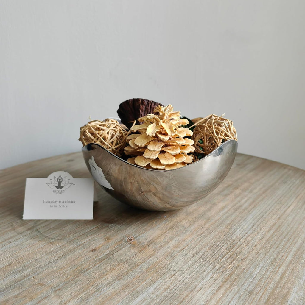 5.75 Inch Diameter Silver Finish Metal Bowl