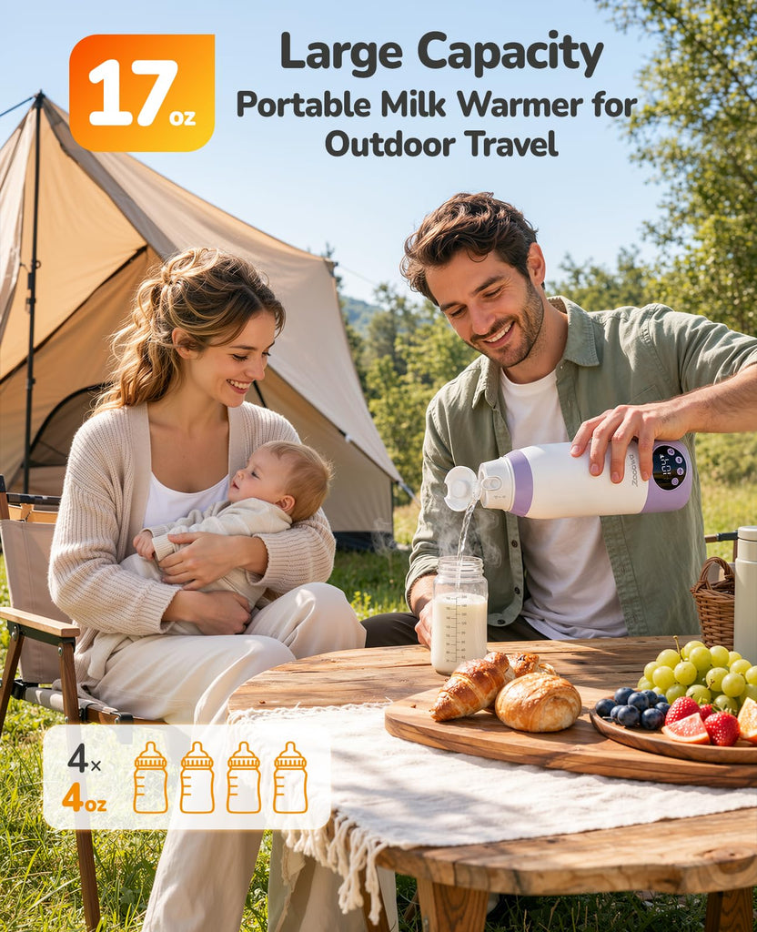 Portable Bottle Warmer for Breast Milk, Baby Milk Warmer Travel Essentials