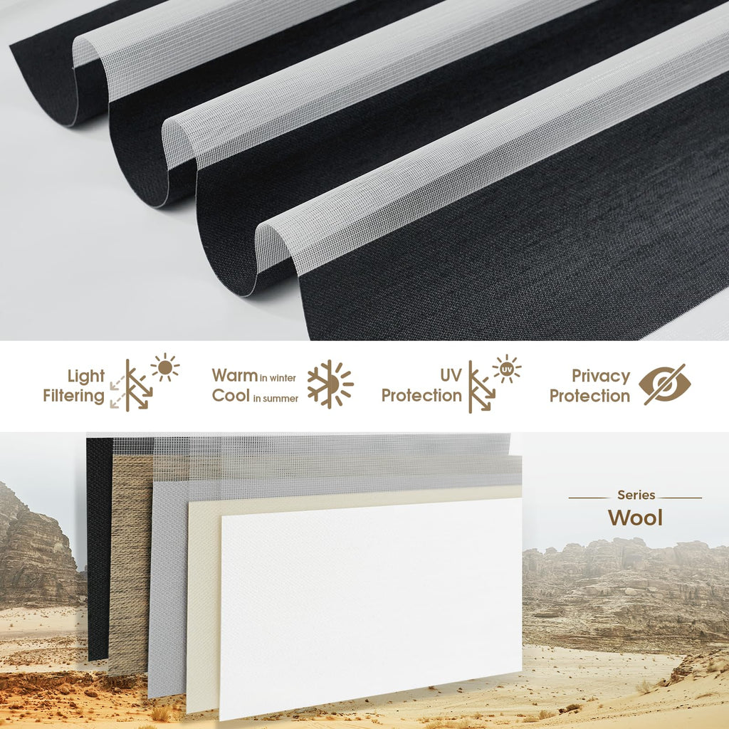 Motorized Zebra Blinds with Remote, Smart Custom Shades