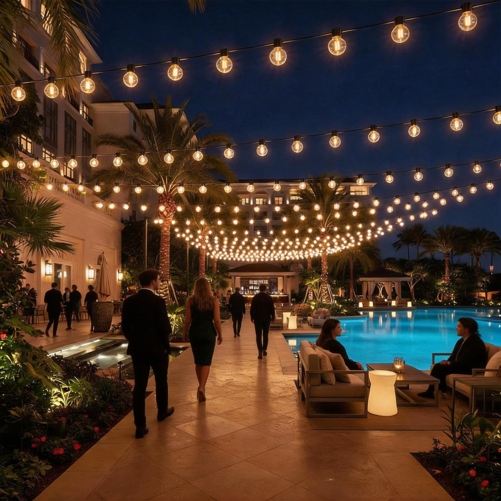 300 FT Outdoor String Lights, Waterproof Outside Patio Light 156 Bulbs