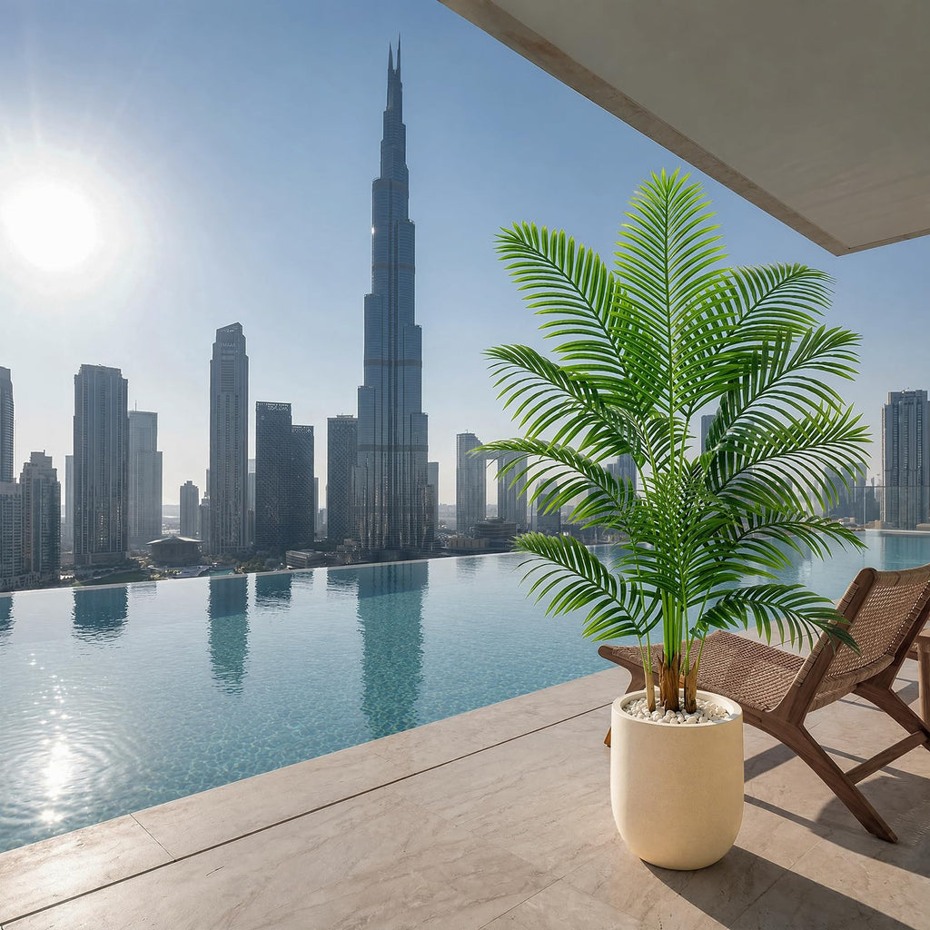 5FT Artificial Palm Tree, Realistic Tropical Fake Plants Indoor
