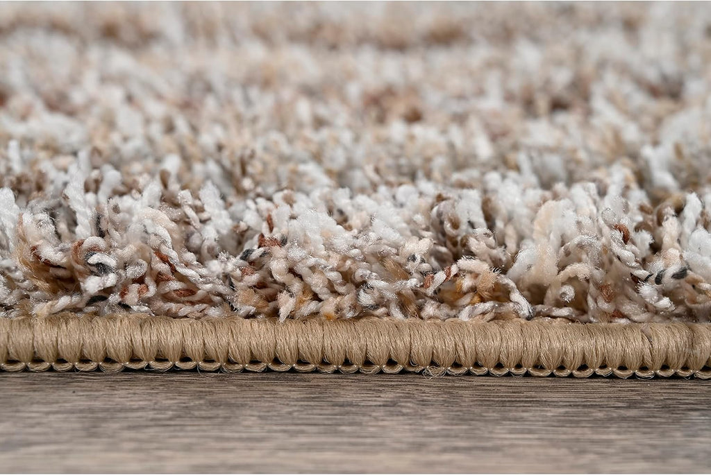 Striped Shag Non-Slip Recycled Multi-Color Area Rug - Modern, Stain-Resistant, Ideal s & High-Traffic Areas