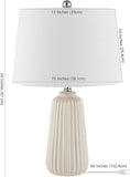 Sawyer Modern Ivory Ceramic 24-inch Bedroom Living Room Home Office Desk Nightstand Table Lamp (LED Bulb Included)