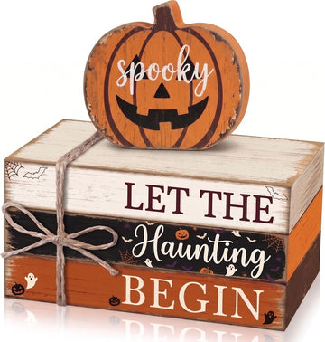 Halloween Pumpkin Decor Indoor, Halloween Table Decorations - Set of 4