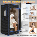 Slendor Portable Sauna, Steam Sauna for Home, Sauna Box with 3L Steamer, Sauna Tent with Folding Chair