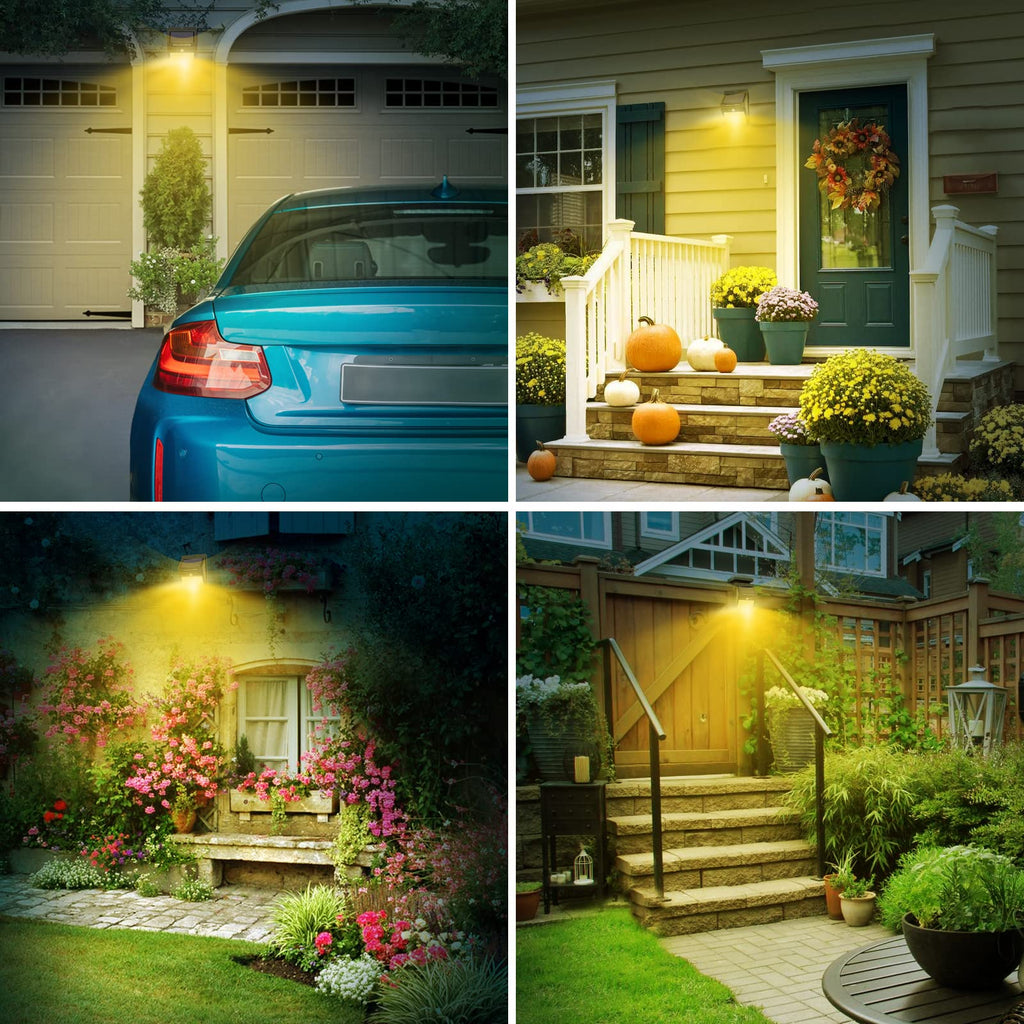 6 Pack Solar Motion Lights Outdoor, 3 Modes/ Security Wireless IP65 Waterproof Wall Outdoor for Front Door