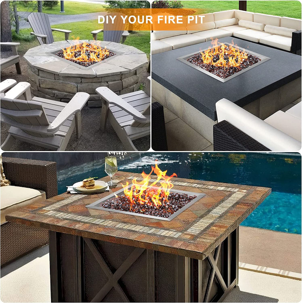 36" Round Fire Pit Burner Ring for Natural Gas/Propane Fireplace