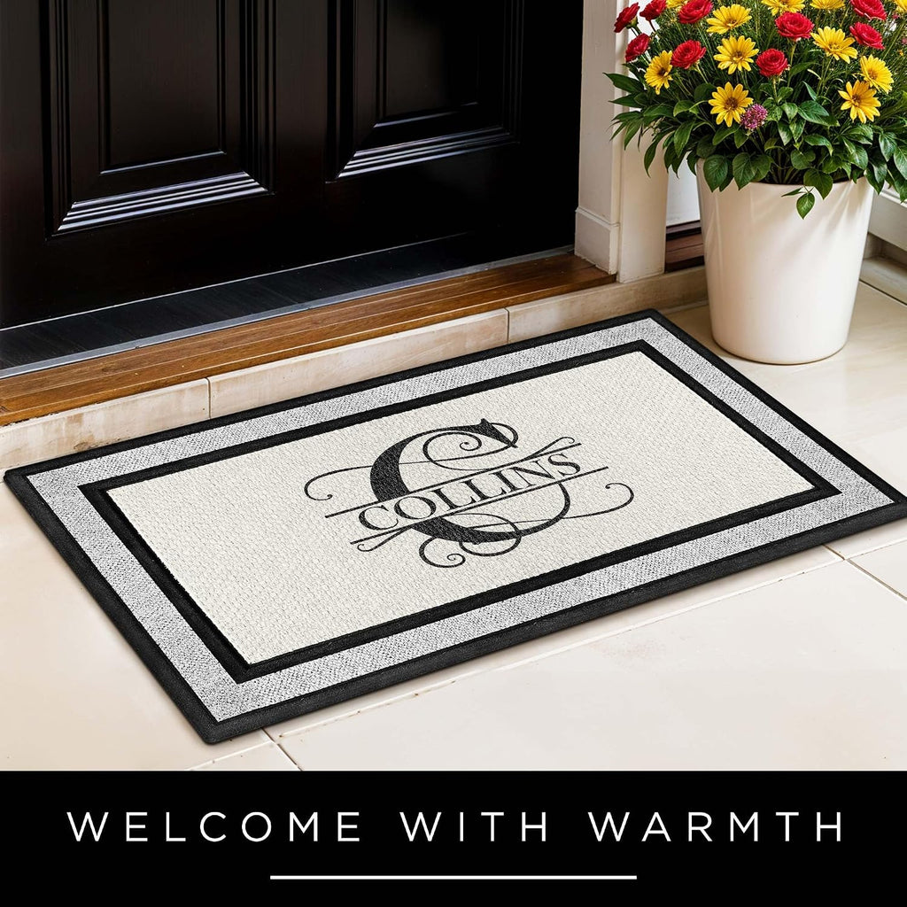 Door Mat, Personalized Doormat,Custom Indoor/Outdoor Monogram Doormat,Housewarming Gift, Heavy Duty Slip Resistant