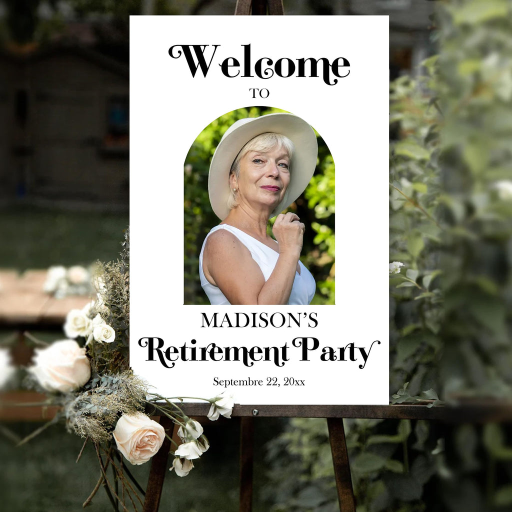 Photo Party Welcome Sign Template, Retirement Celebration Sign, Retirement Party Decor, Retirement Celebration