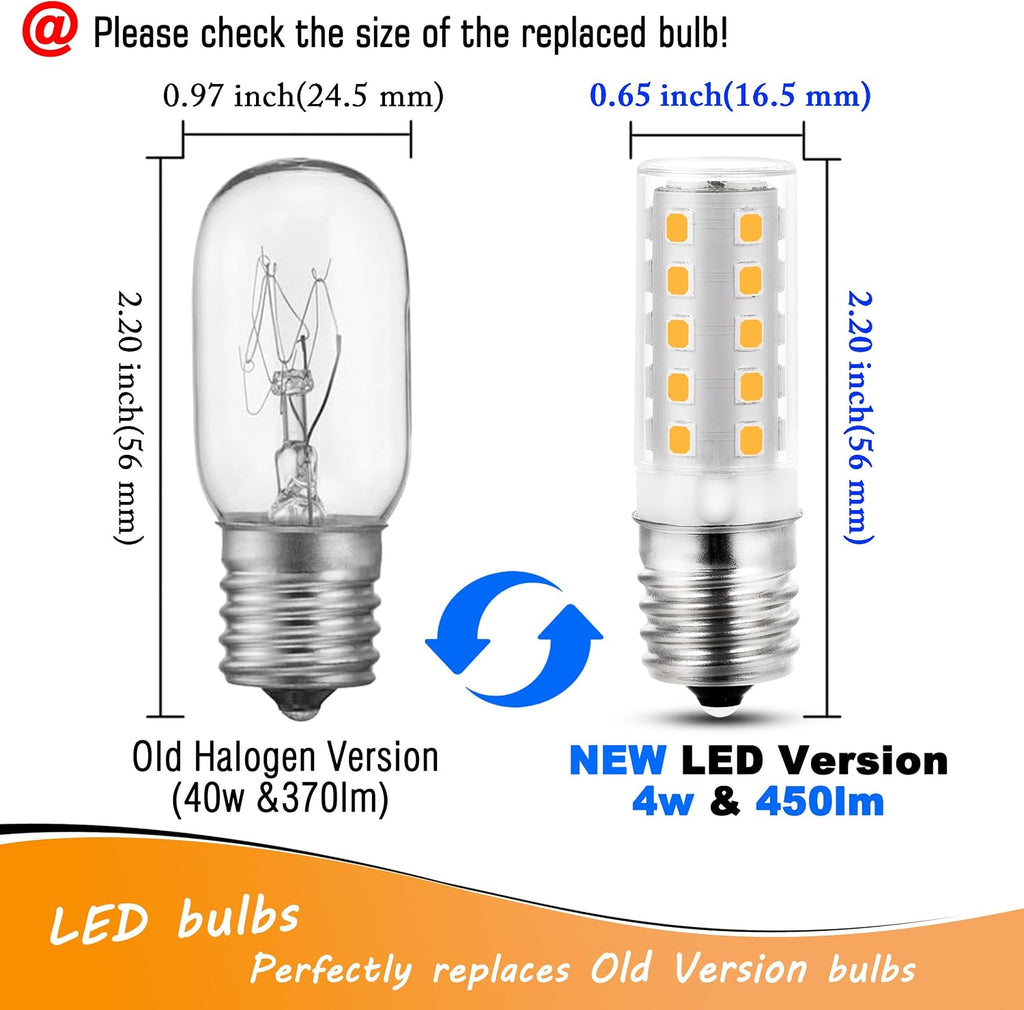 LED 8206232A Microwave Oven Light Bulb 4W Dimmable E17 Intermediate Base