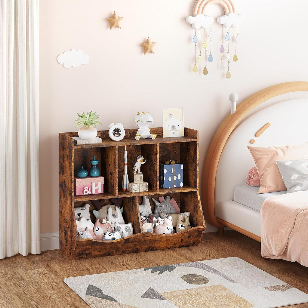 Toy Bookshelf and Bookcase, Multi Shelf with Cubby Organizer Cabinet for Storage Books and Toys