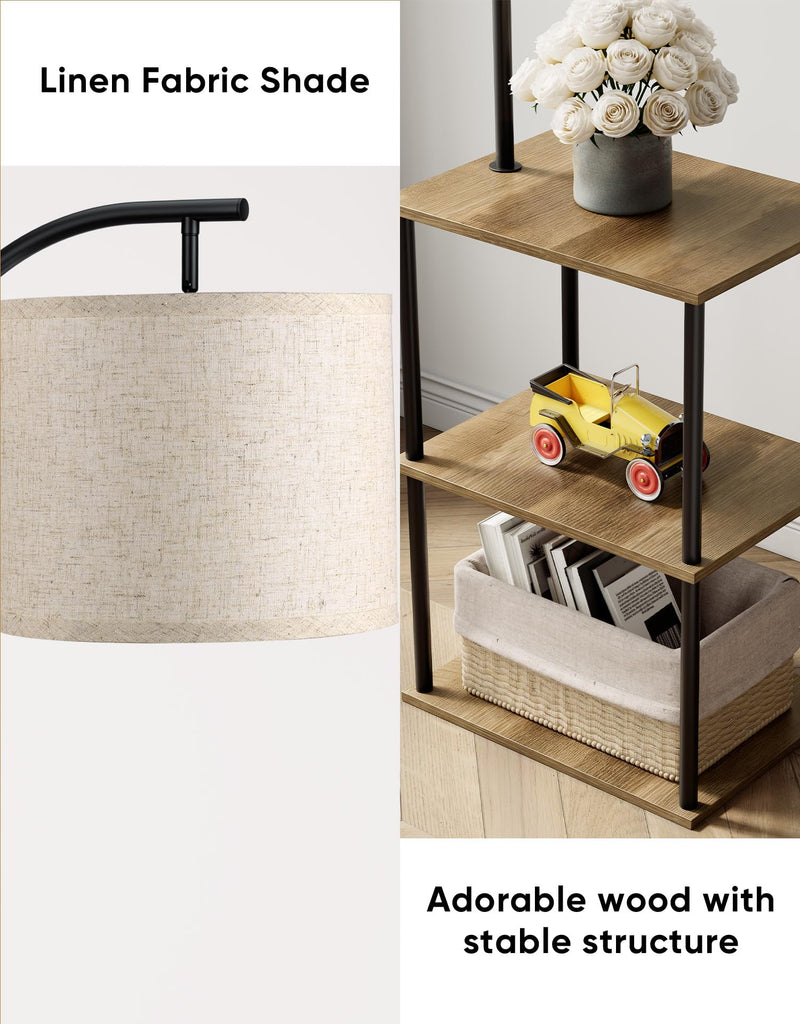 Floor Lamp with Table,Night Stand Lamp,End Side Table