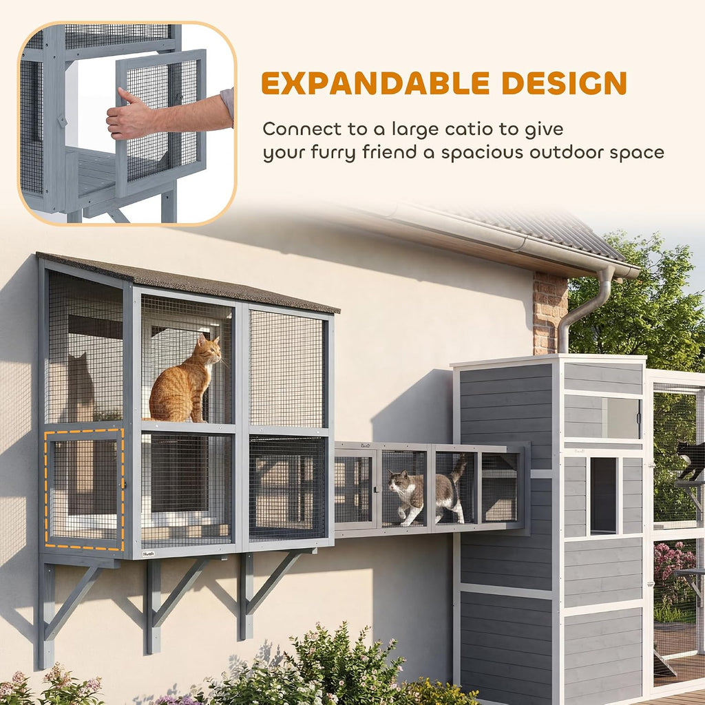 Cat Catio Expandable Window Box Enclosure, All Weather Use, 39" L