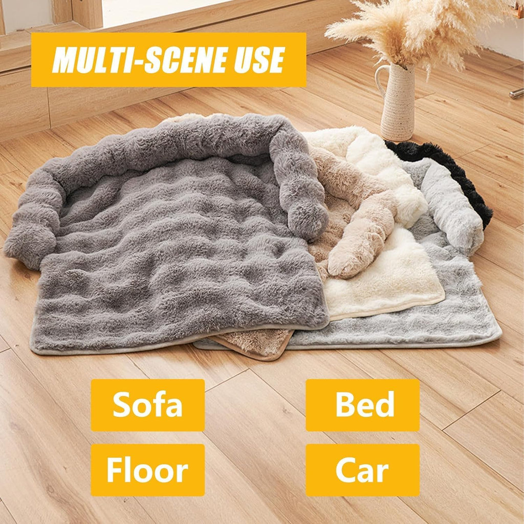 Medium Calming Dog Bed for Couch - Non-Slip Sofa Mat for Dogs and Cats