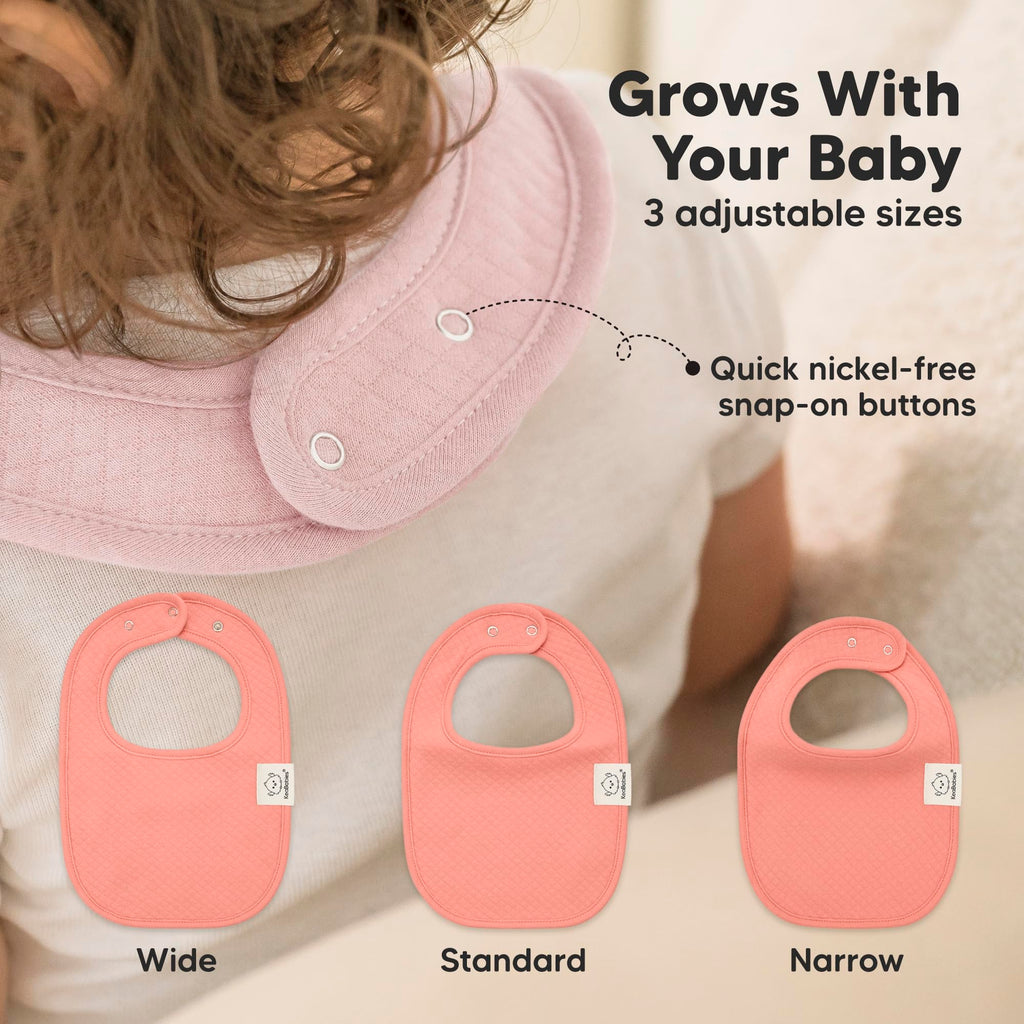 8-Pack Baby Bibs for Drooling and Teething, Soft (Muted Pastel)