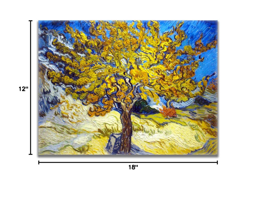 Vincent Van Gogh Canvas Wall Art The Mulberry Tree Poster Impressionist Art Nature Plants Landscape Oil Painting