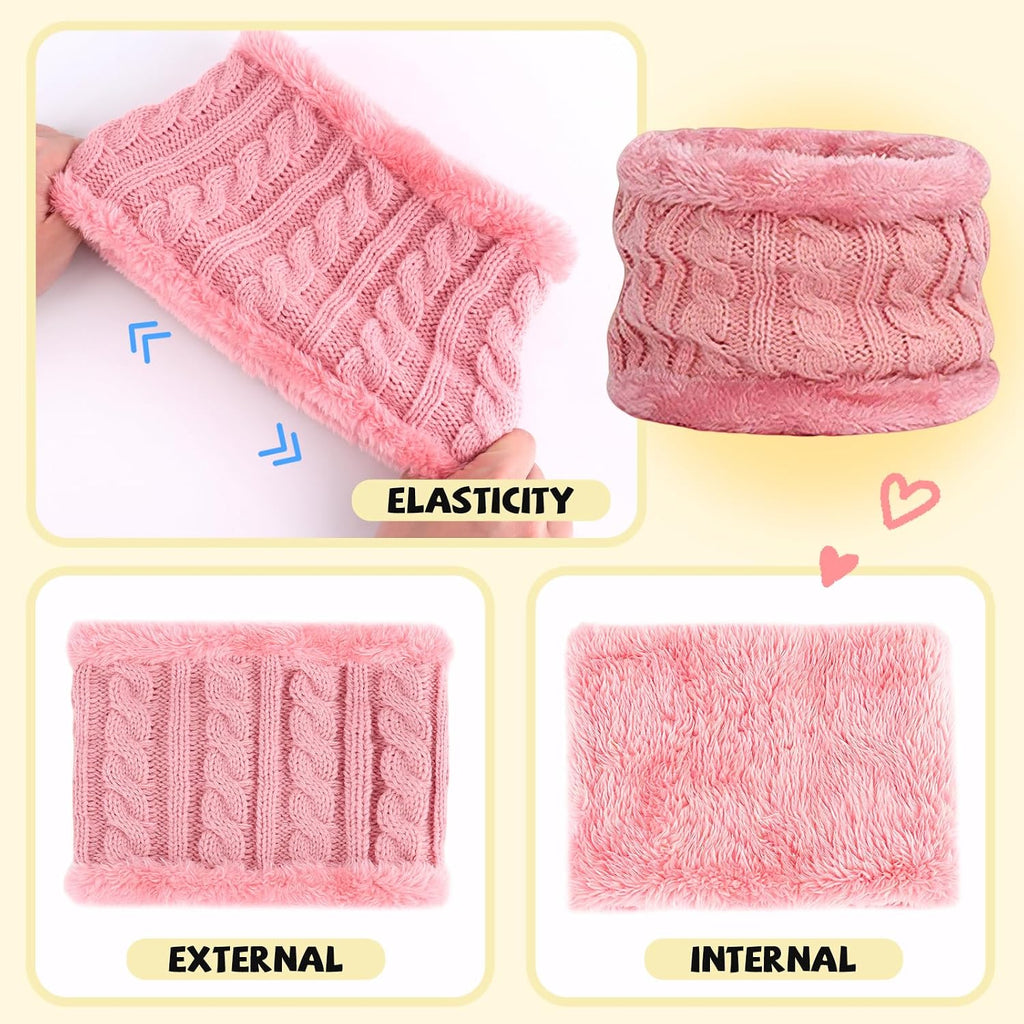 Baby Winter Hat Scarf Glove Beanie Set Fleece Lined Set