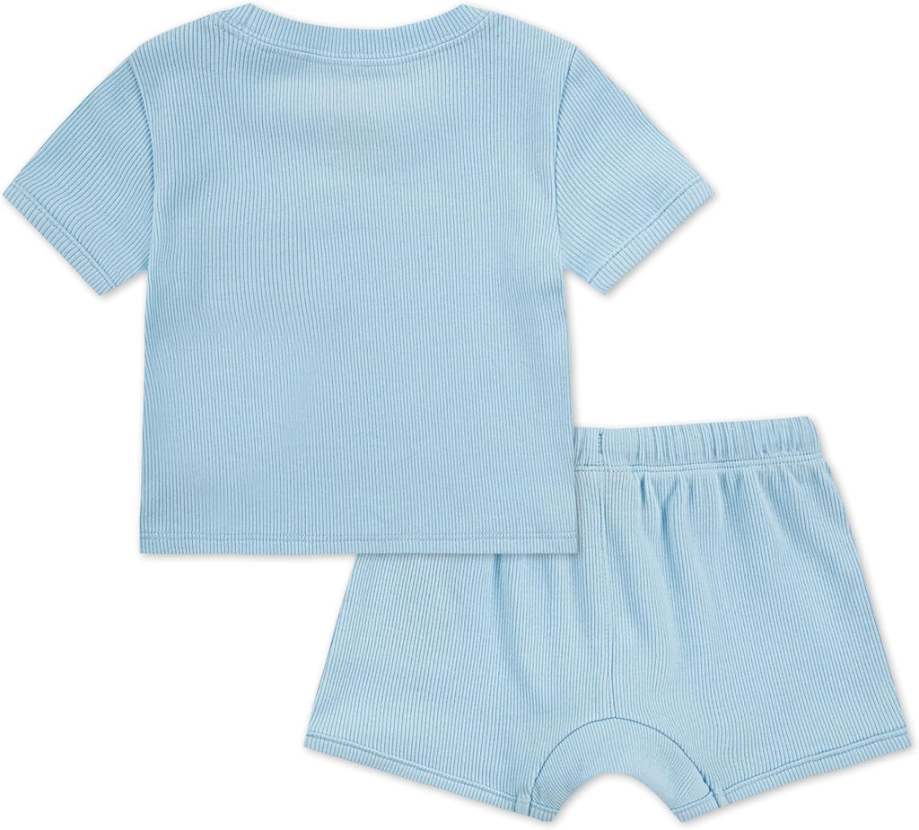 Baby Boys' And Toddler Rib Knit T-shirt and Shorts piece Outfit Set