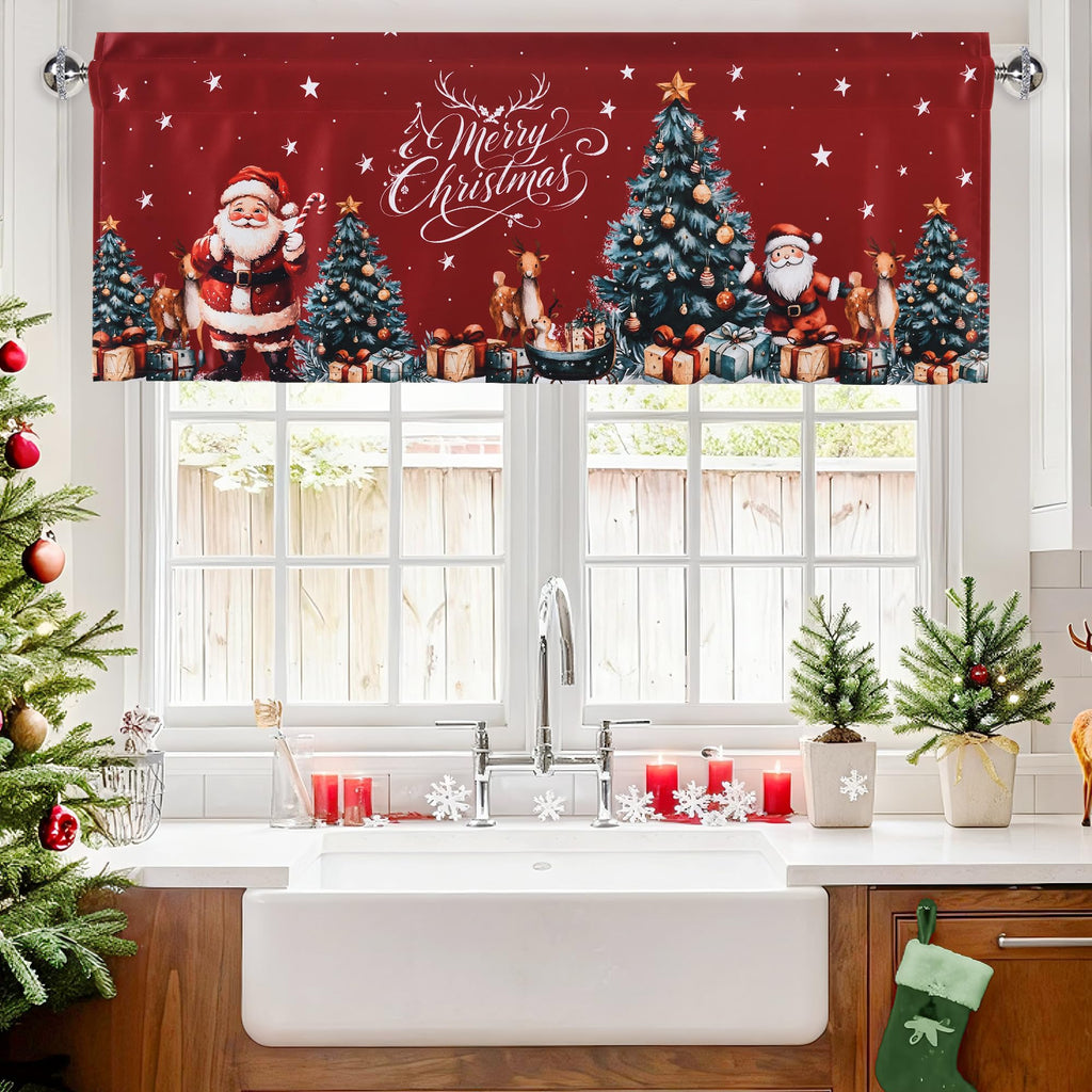 42" W x 18" L Christmas Tree Valance, 1 Panel