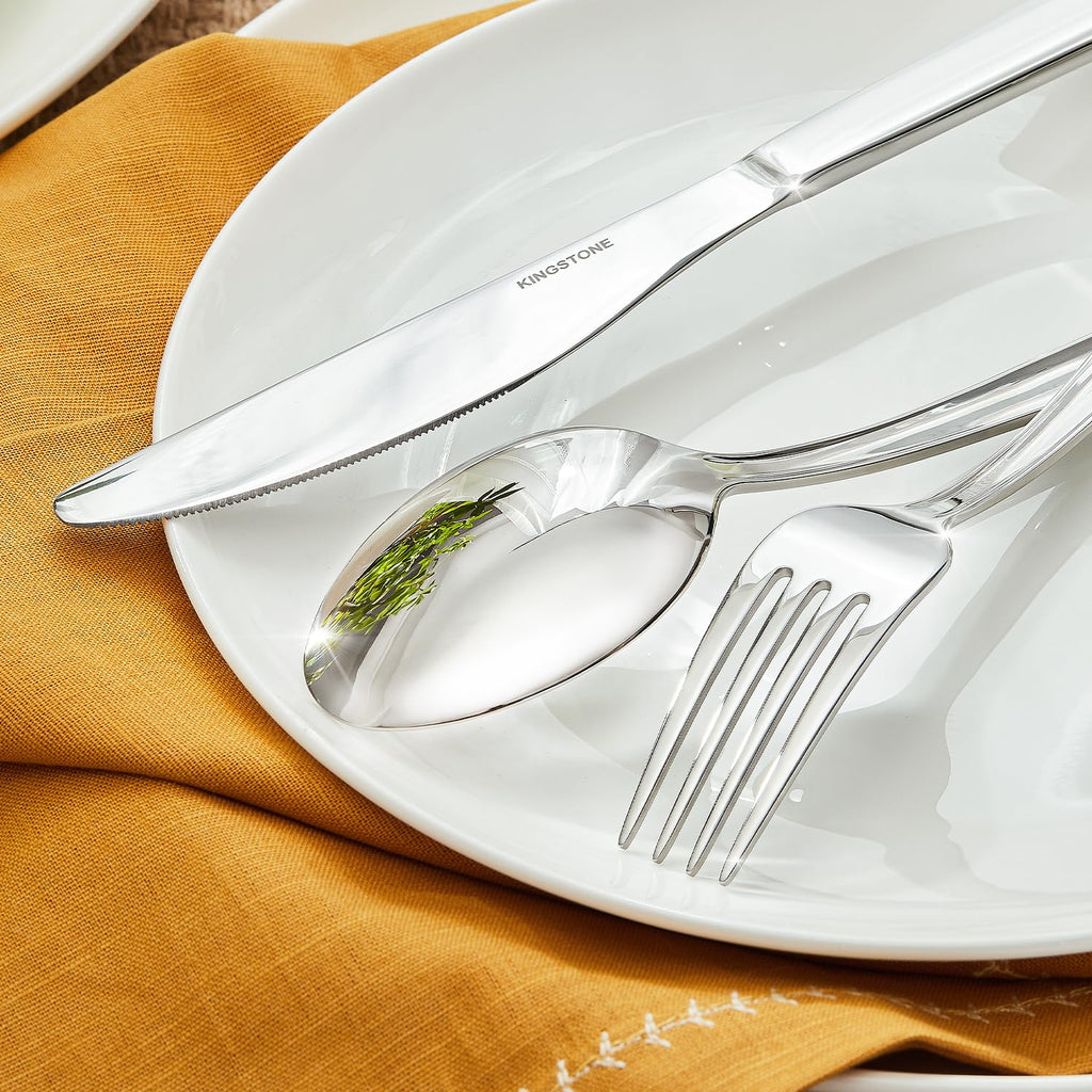Silverware Set for 8, 40 Piece 18/10 Stainless Steel Flatware Set, Mirror Polished Cutlery Set with Knives Forks