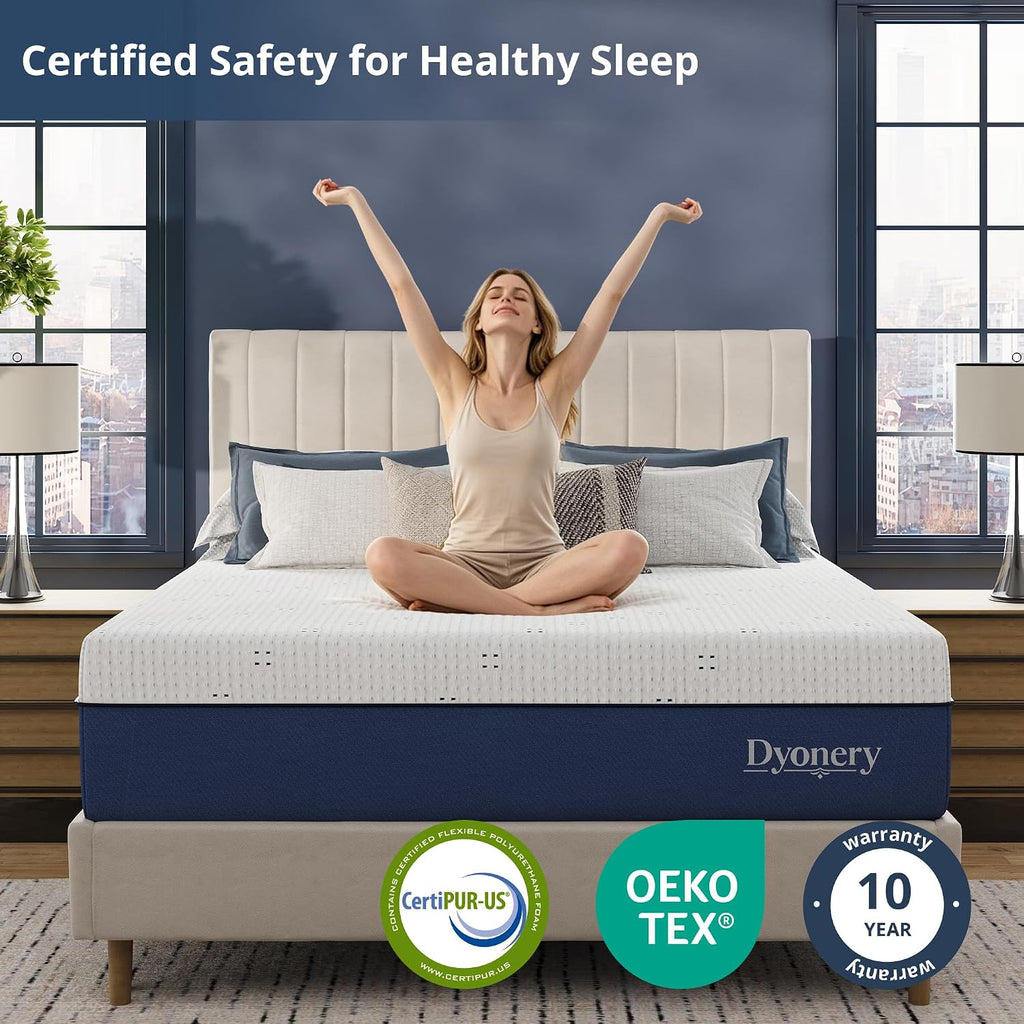 Queen Mattress 12 Inch Gel Memory Foam Mattress Medium Support | Mattress in a Box, Cooling Sleep, Pressure Relief