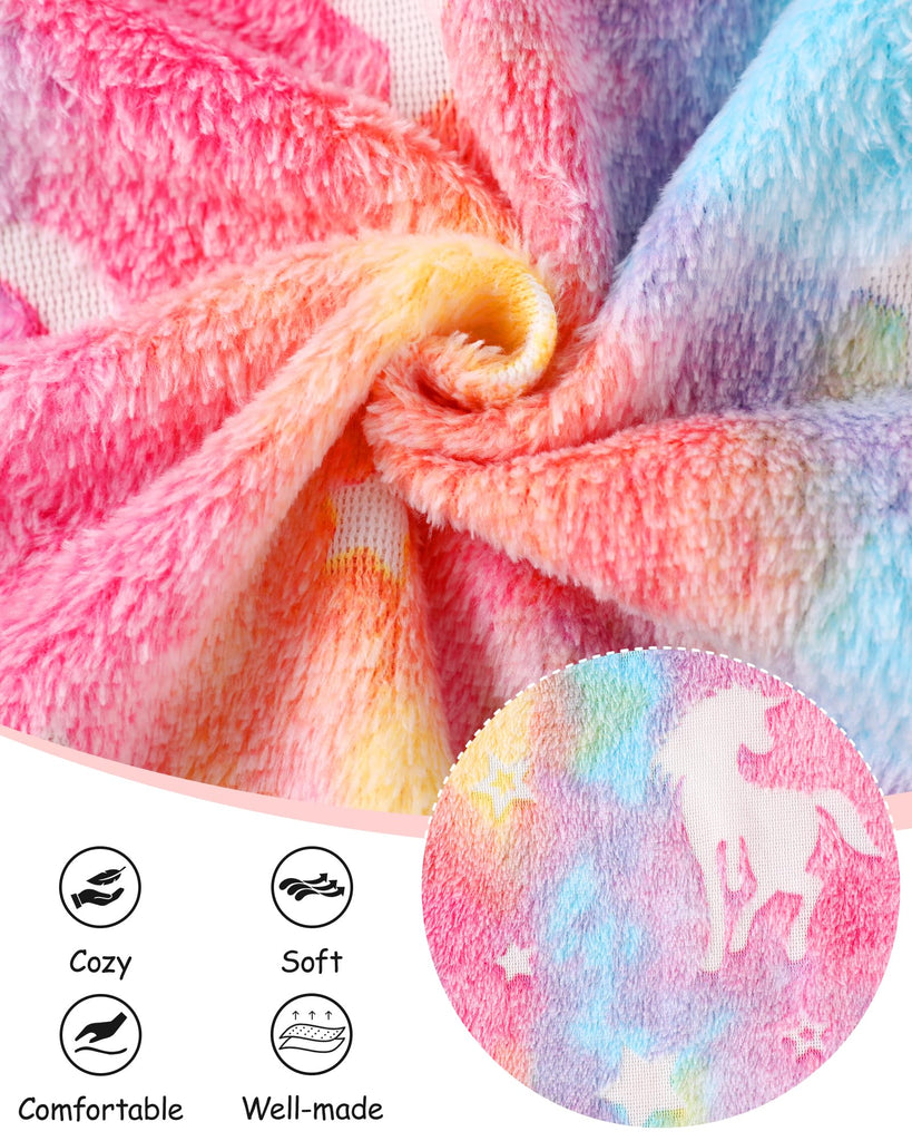 Flannel Toddler Pajamas Warm Soft Pullover Sleepwear Set Rose