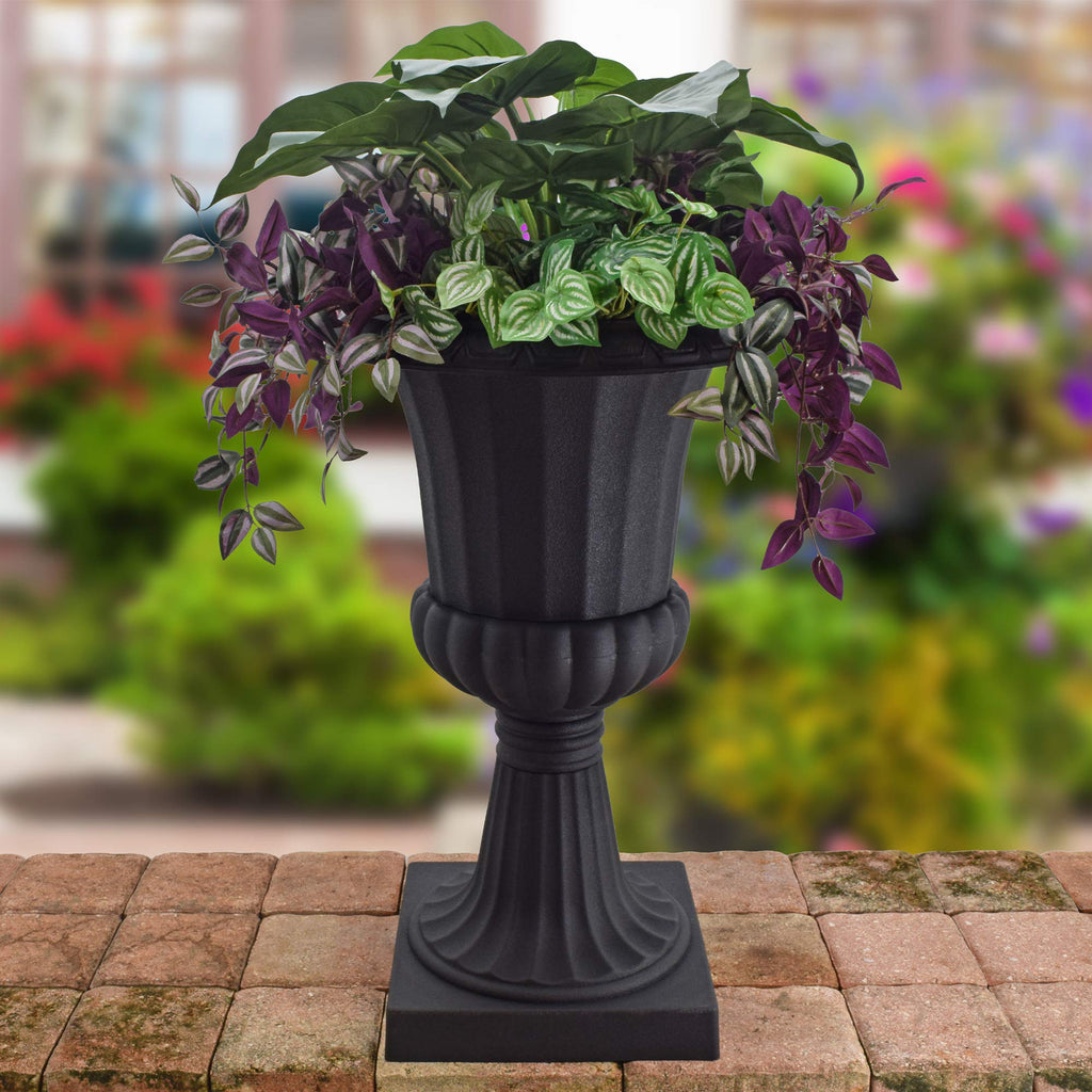 Black Deluxe Plastic Urn 22"x36" 2 Pack