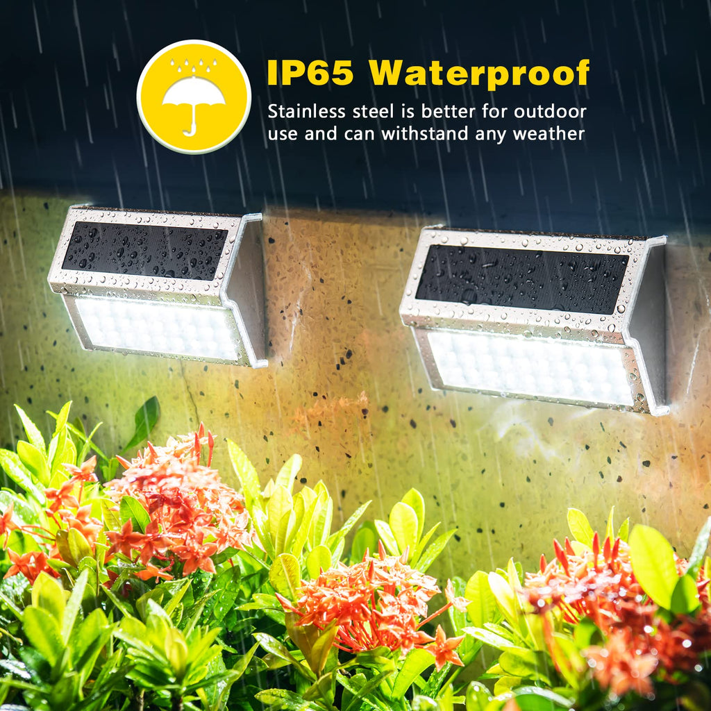 Solar Deck Lights, Suitable for Fence Step Stair-Cool White-10Pack