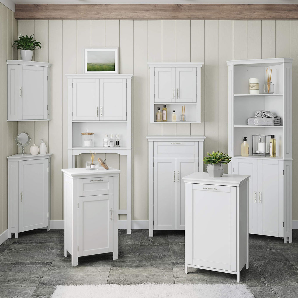 Somerset Tilt-Out Laundry Hamper, White
