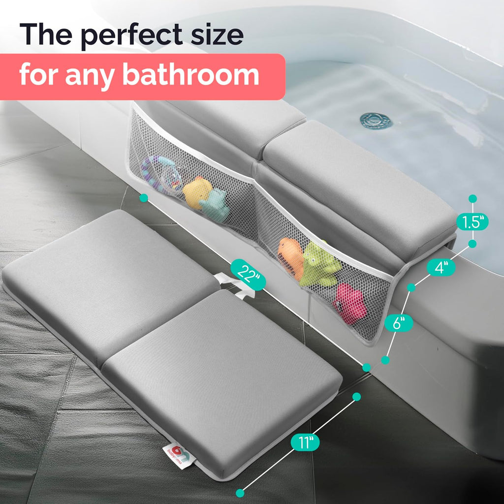 Bath Kneeler and Elbow Rest Pad Set - Kneeling pad for Bathing Baby and Toddlers - Memory Foam Cushion - Holds Bath