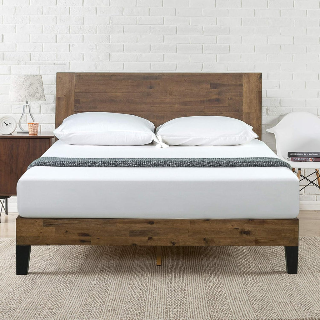 Tonja Wood Platform Bed Frame with Headboard, Mattress Foundation with Wood Slat Support, No Box Spring Needed