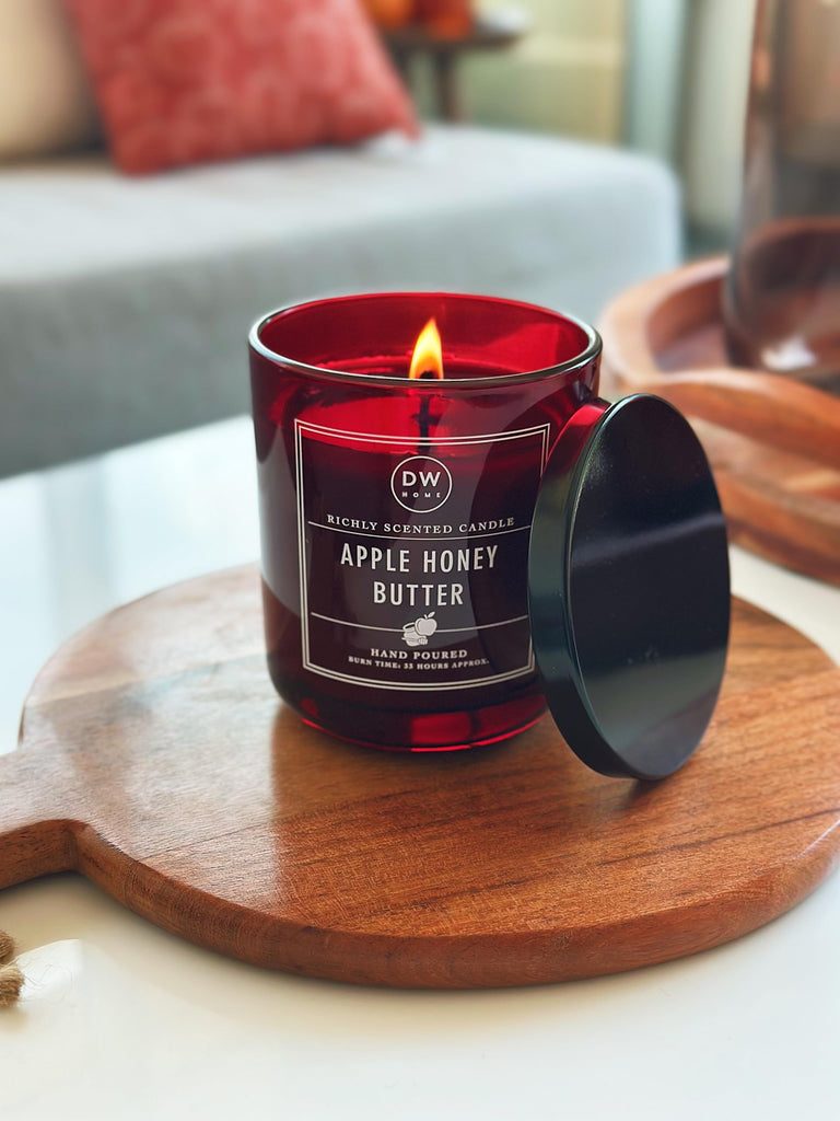 Apple Honey Butter Scented Candle, 15 oz, Large Double Wick Candle Jar, Up to 56H Burn Time, Luxury Scented Candle