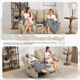 SAMERY 65.5" RV Loveseat Recliner Double Recliner RV Sofa & Console | Wall Hugger Loveseat Reclining RV | RV Theater
