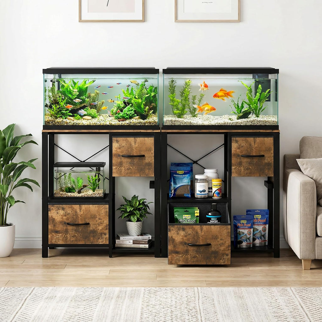20-29 Gallon Aquarium Stand, 600LBS Heavy Duty, Power Outlet
