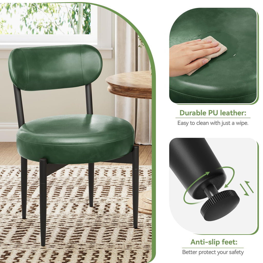 Upholstered Dining Chairs Set of 4, Dining Room Chairs with Sturdy Metal Legs, Kitchen Chairs