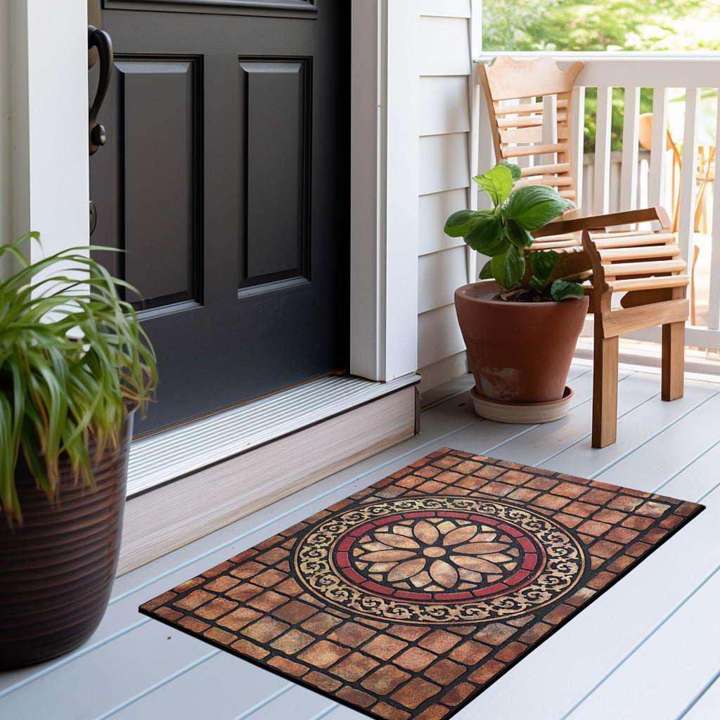 Rectangle Entrance Door Mat Large 24 x 36 Inch High Traffic Area Entry Way Doormat Front Door Rugs Outdoors Heavy