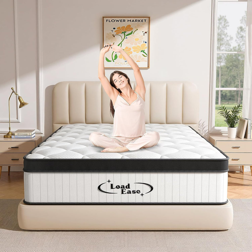 King Size Mattress,12 Inch King Mattress in a Box for Back Pain Relief, Upgrade Memory Foam and Pocket Coils Spring