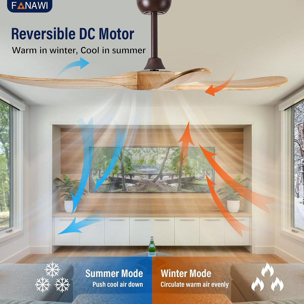 Inspired Maverick Style 60" wood ceiling fan, Oil Rubbed Bronze