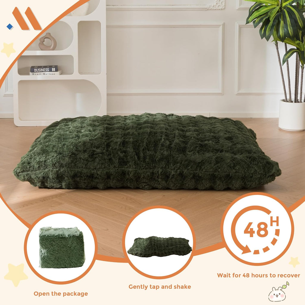 3 in 1 Kids Bean Bag Chair, Comfy Floor Sofa with Removed Cover