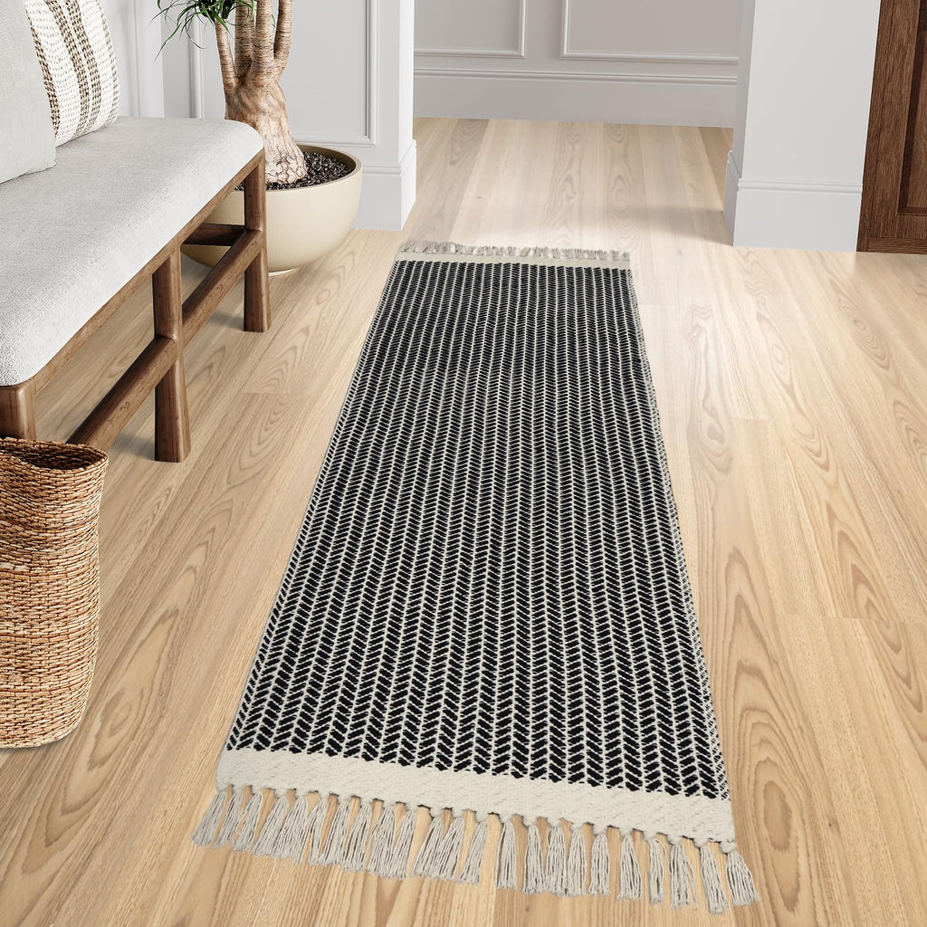 Boho Bathroom Runner Rug, Washable Rugs Hallway