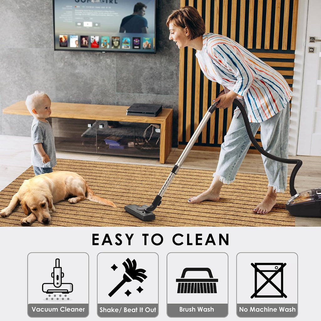 2Ft x 6Ft Outdoor Runner Rug Waterproof, Non Slip Rubber Backing