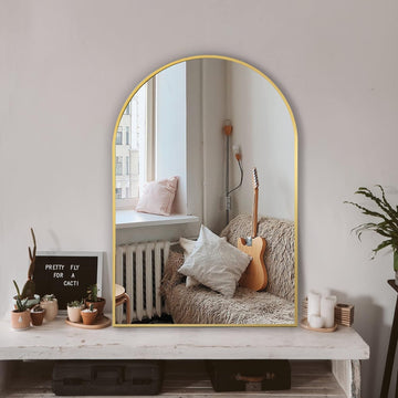 Arched Wall Mirror ,Mirrors for Wall,24''x36'',Vanity Mirror Dresser, Entryway, Living Room, Metal Frame (36''x24''