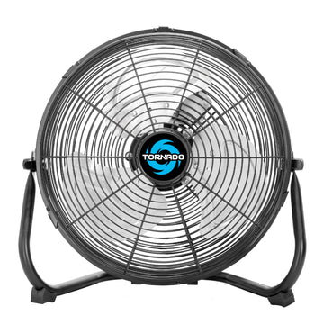 12 Inch Industrial Powerful Metal Floor Fan, 3-Speed High Velocity Cooling Floor Fan for Industrial, Commercial, and