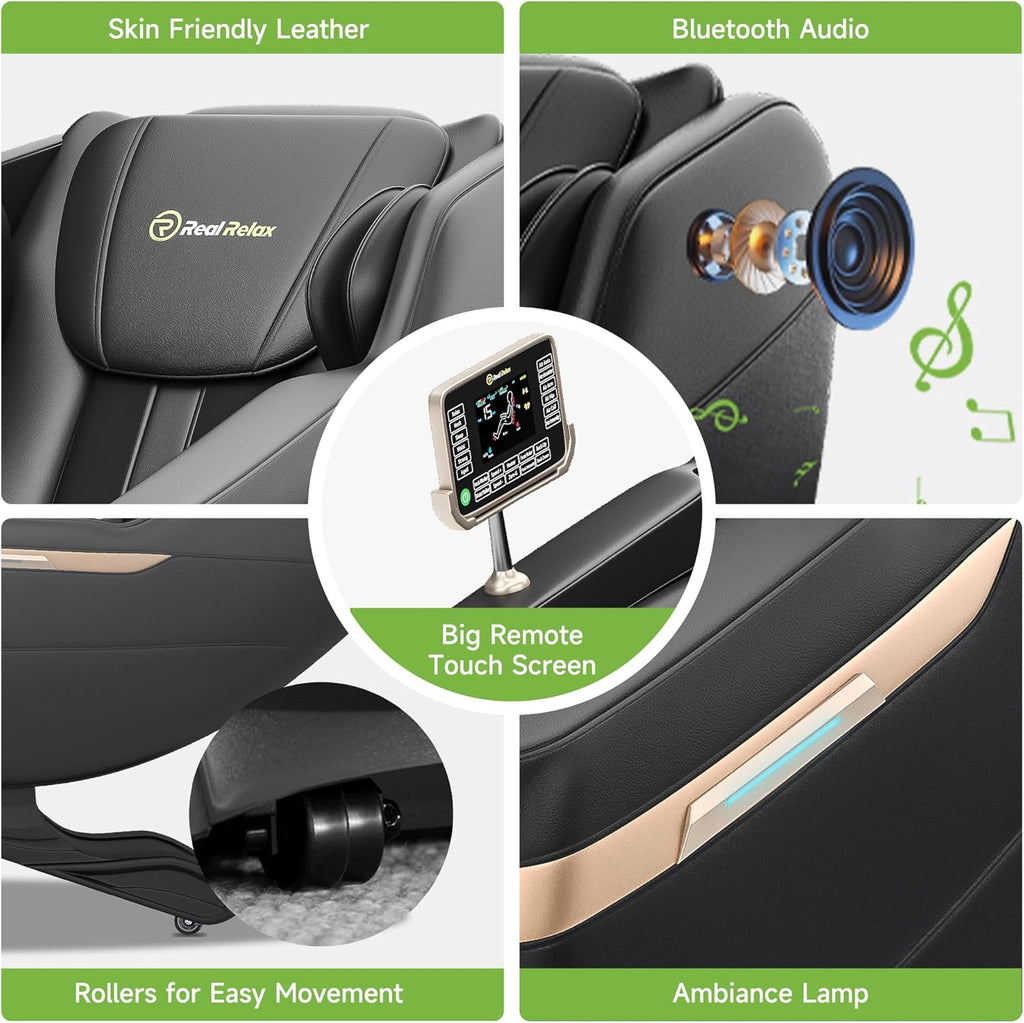 Full Body Shiatsu Massage Chair Relaxation | Zero Gravity Recline, Pre-Assembled, 6 Auto Modes, Foot Massage, Waist &