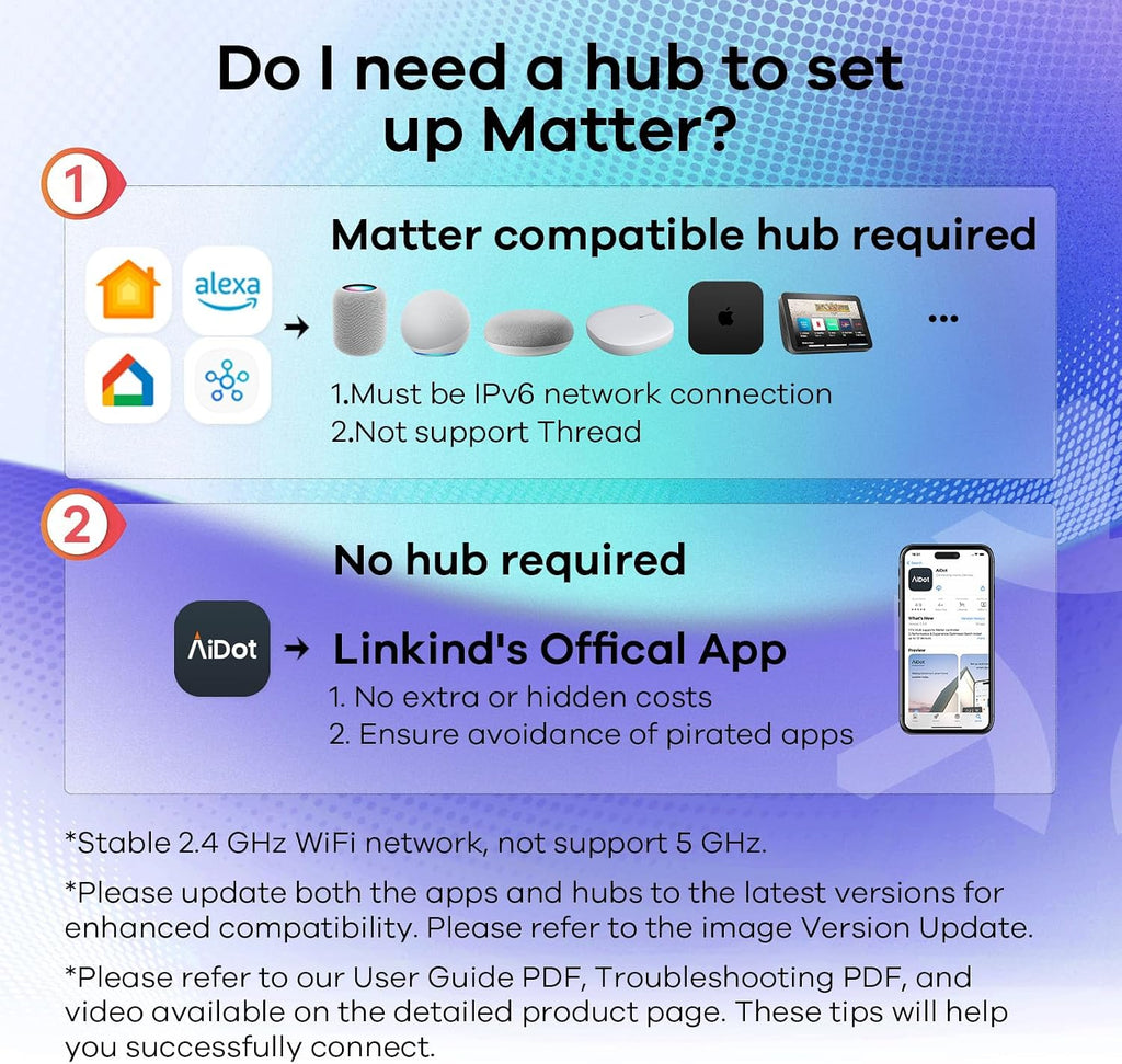 Matter Smart Light Bulb, Smart Bulbs Work with Apple Home, Siri, Alexa, Google Home, SmartThings, Color Changing