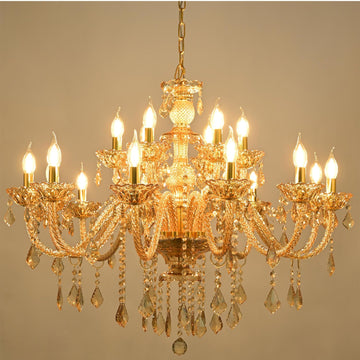 18-Light Crystal Chandeliers Luxurious K9 Crystal Candle Pendant Lamp Ceiling Lighting for Dining Living Room Bedroom Hallway Entry (18 Lights) A110-B0D1YD1M1Q