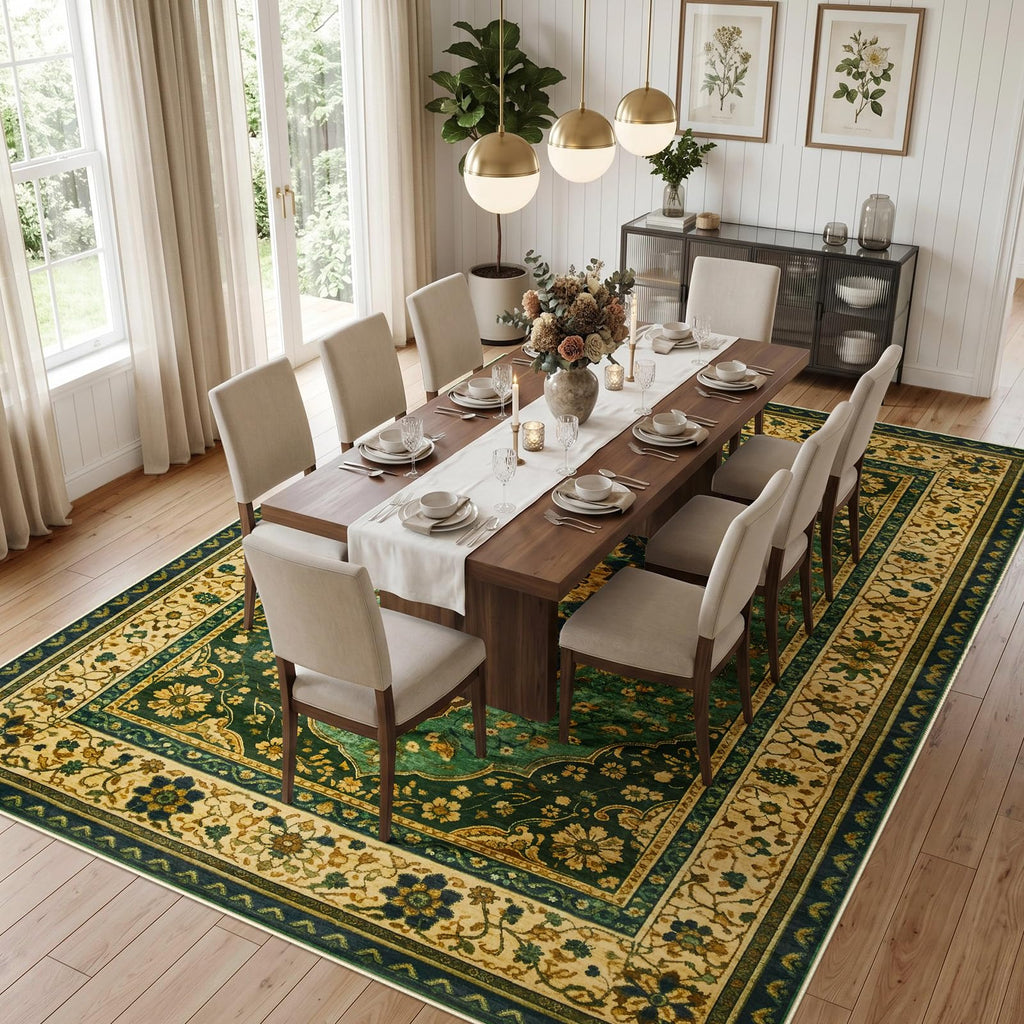 Dark Green Area Rug Oriental Rug