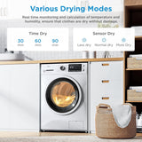 24 Inch All-in-One Front Load Washer Dryer Combo, 2.7 Cu.ft 26lbs Ventless Full-Automatic Washing Machine with Steam