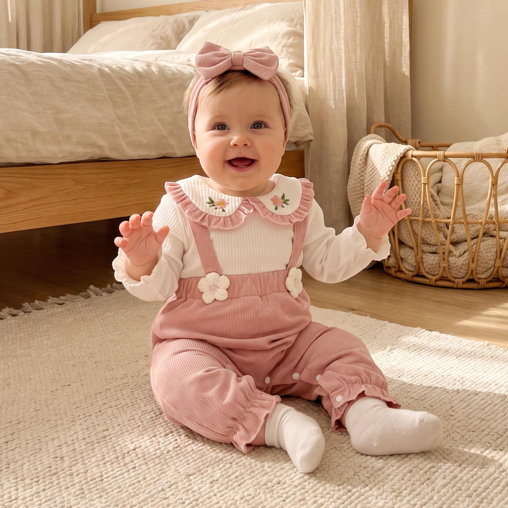 Newborn Baby Girl Clothes Floral Romper Fack Two Piece Jumpsuit